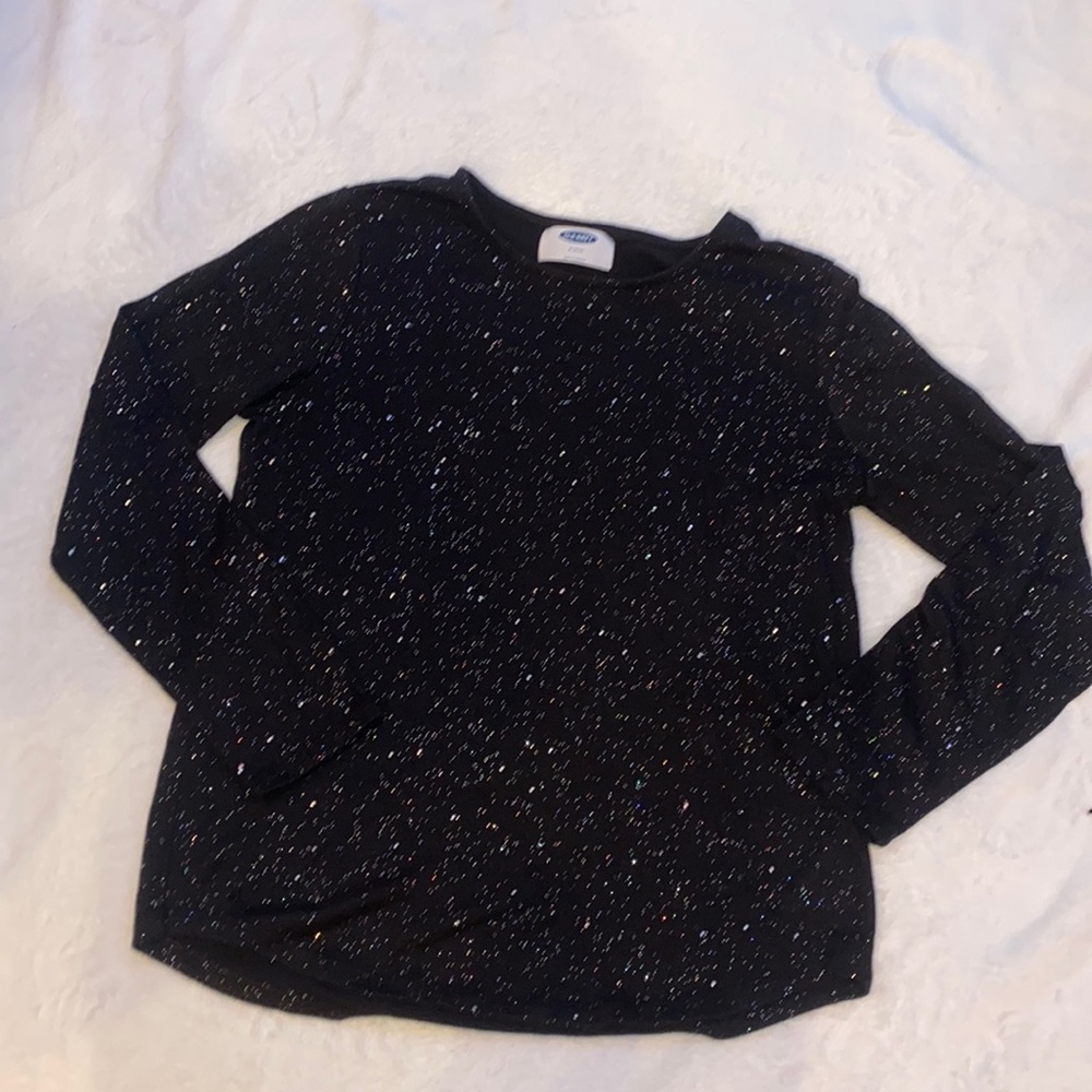 black old navy childrens XL glitter long sleeve
